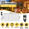 3x3 meter lichtgordijn, binnen, warm wit, 300 LED's. Productafbeelding-voorbeeld 5