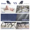 Collage comparing two armchairs and their materials and frames. Produktbild-Vorschau