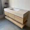 Wandhängendes Badmöbel-Set Travertin-Look mit Sinterstein Produktbild-Vorschau 10