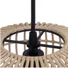 Hängelampe Bambus Korb Ø 40 cm rund H: max. 150 cm E27 Produktbild-Vorschau 5