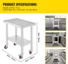 SucceBuy Tavolo da lavoro in acciaio inox 30x18x34 pollici, Anteprima dell’immagine prodotto 7