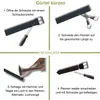 FRONHOFER Ledergürtel kürzbar, 3,8 cm breit, silberne Produktbild-Vorschau 5