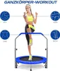Ø101 cm klappbares Mini-Trampolin Fitness-Trampolin mit Produktbild-Vorschau 5