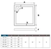 Duschspa 80x80x3cm Duschwanne mit Ablaufgarnitur Quadrat Produktbild-Vorschau 5