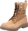 A single brown lace-up boot is shown against a white background. Voir les images du produit