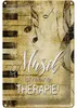 Blechschild Retro 20x30cm Musik ist meine Therapie Schild Produktbild-Vorschau 1