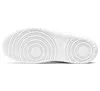 The bottom view of a white Nike Court Borough Low 2 shoe. Voir les images du produit
