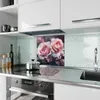 Küchenrückwand Spritzschutz Glas mit Motiv Rosenblüten Duo Produktbild-Vorschau 2