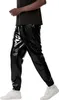 Herren Glänzende Hose Schwarz Metallic Disco Party Stilvoll Produktbild-Vorschau 2