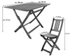 Balkonmöbel Set 5tlg Akazie Klapptisch 120 x 70 cm Produktbild-Vorschau 3