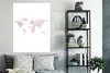 MuchoWow® Poster Weltkarte - Aquarellfarbe - Rosa 90x120 cm Produktbild-Vorschau 4