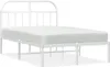 vidaXL Posteľný rošt s čelom kovový biely 120x200 cm Náhľad obrázku produktu 1