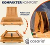 CASARIA® Sonnenliege Klappbar Wetterfest Holz 160kg Produktbild-Vorschau 8