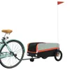 vidaXL Príves na bicykel čierno-oranžový 30 kg železa Náhľad obrázku produktu 3