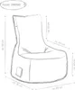 Sitzsack Swing Scuba 95 x 90 x 65 cm,  Anthrazit Swing Produktbild-Vorschau 16