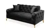 Sofa Set Komfort, in Spar-Set Schwarz Samtstoff 3+2+1 Produktbild-Vorschau 4