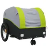 vidaXL Fahrradanhänger Schwarz und Grün 30 kg Eisen Produktbild-Vorschau 4
