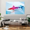 Bilder auf glas - Hai Illustration modern Grafik - 120x80cm Produktbild-Vorschau 6