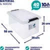 DEUBA® 4x Aufbewahrungsbox mit Deckel 40L Box Kunststoff Produktbild-Vorschau 6