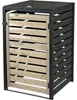dobar Mülltonnenverkleidung 120 L, schwarz-braun, Produktbild-Vorschau 8
