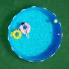 Draufsicht auf den Nadelfilz Bodenbelag unter einem Aufstellpool Produktbild-Vorschau