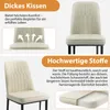 Esszimmerstühle 6er Set Beige – Samt Polsterstühle mit Produktbild-Vorschau 3
