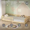 ML-Design Kinderbett 90x200 cm Natur Bodenbett für Kinder Produktbild-Vorschau 2