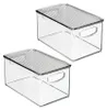 Aufbewahrungsbox Stapelbar 2er Set mit Deckel mDesign Produktbild-Vorschau 1