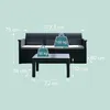 Relaxdays Gartenmöbel Set, 4-teilige Rattan Sitzgruppe, 5 Produktbild-Vorschau 4