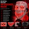 Straszna maska Kiss Me LED - jak z Purge, sterowana, Podgląd zdjęcia produktu 5