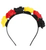 Haarschmuck Blumiger Haarreif Fan Schwarz-​Rot-Gold Produktbild-Vorschau 2