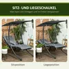 Outsunny Hollywoodschaukel, Gartenschaukel mit Kissen, Produktbild-Vorschau 6