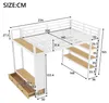 Lit mezzanine 140 x 200 cm avec armoire, éclairage LED et Voir les images du produit 10