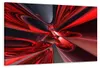 Visario Leinwandbild Rote Energiewelle 80x60 cm – 3-teilig, Produktbild-Vorschau 1