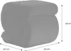 sweeek - Design-Hocker mit Bouclé-Bezug 1 Platz - Creme Produktbild-Vorschau 4