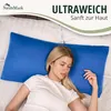 set di 2 copricuscini 100% cotone 40x80 cm blu reale Anteprima dell’immagine prodotto 4