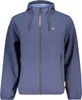 Herren Softshell-Jacke Blau mit Kapuze und Kontrastdetails Produktbild-Vorschau 1