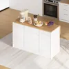 Îlot de cuisine Merax avec plan de travail rabattable, Voir les images du produit 3