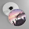 Wanduhr - Rund - Glasuhr - Morgen Sonnenaufgang Nebel See - Produktbild-Vorschau 2