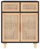 vidaXL Sideboard Schwarz 60x30x75cm Massivholz Kiefer und Produktbild-Vorschau 4