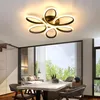 60W Modern Schwarz LED Deckenlampe in Blumenförmiges Produktbild-Vorschau 3