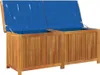 An outdoor storage box with its lids open, showing the blue interior lining. Náhled obrázku produktu