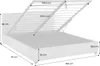 A diagram of a bed frame with dimensions indicated by lines and text. Produktbild-Vorschau