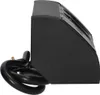 A black power strip with outlets and USB ports, shown from a side angle with its coiled power cord. Náhled obrázku produktu
