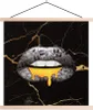 MuchoWow® Textilposter Lippen - Geld - Abstrakt 40x40 cm Produktbild-Vorschau 1