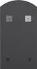 A dark gray surface with two square mounting brackets with crosses on them near the top, and two dark square indentations near the bottom. Produktbild-Vorschau