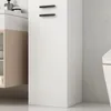 A modern bathroom setting with a tall white cabinet and part of a vanity cabinet. Náhled obrázku produktu
