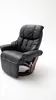 A black leather recliner chair is shown against a white background. Produktbild-Vorschau
