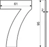 Nerezové číslo 7 v plochém „2D“ provedení RN.95L.7.CE Náhled obrázku produktu 2