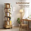 Bücherregal 360° drehbar mit Schublade und Universalrollen, Produktbild-Vorschau 4